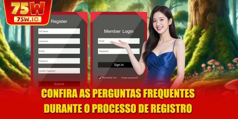 Confira as perguntas frequentes durante o processo de registro